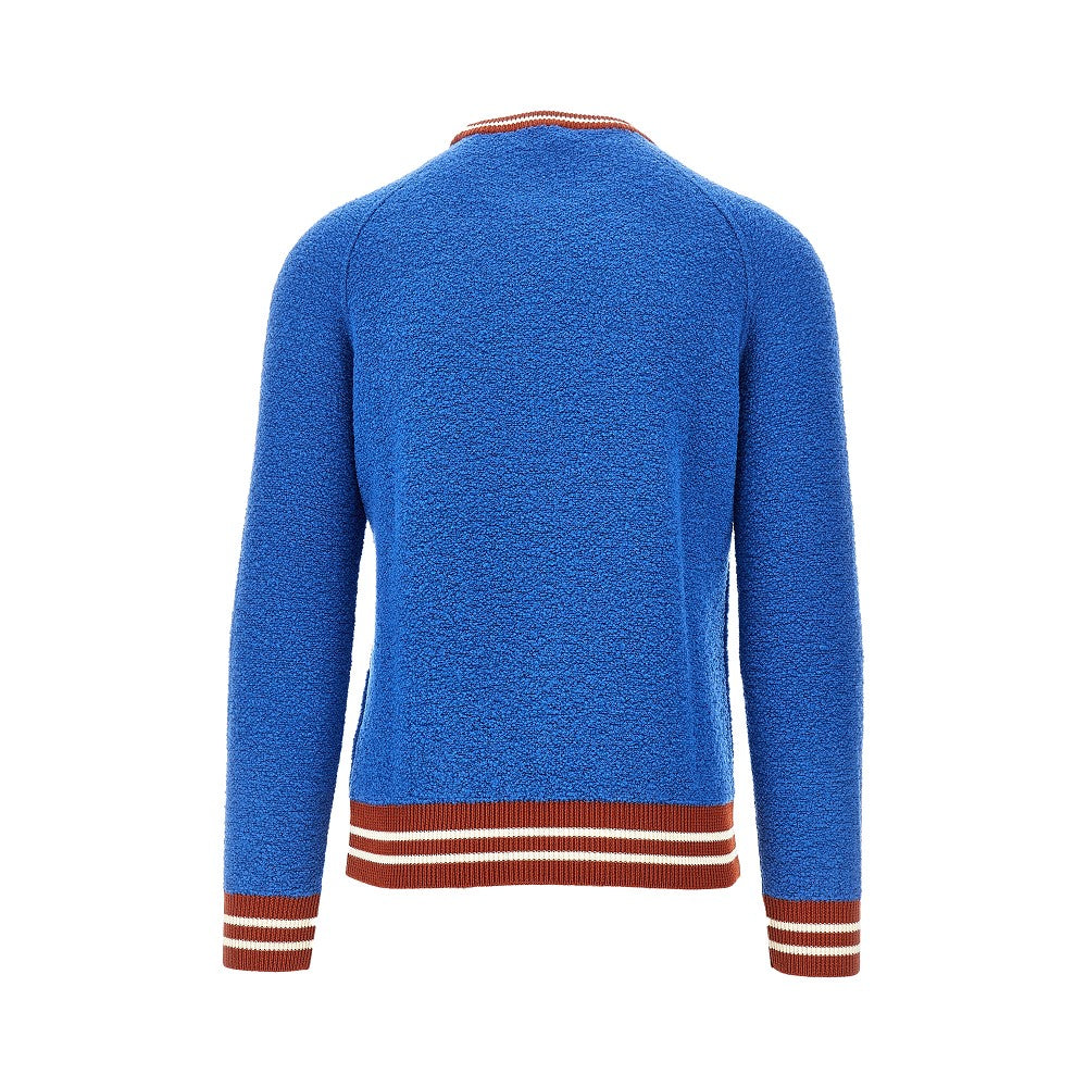 Felpa girocollo in maglia bouclé