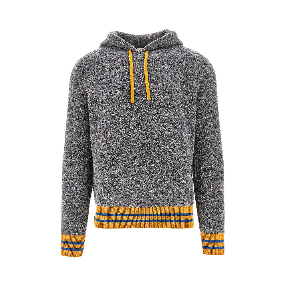 Bouclé knit hoodie