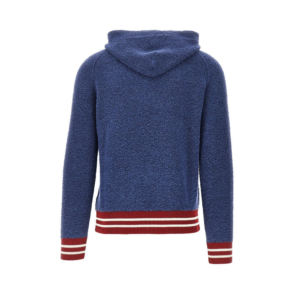 Bouclé knit hoodie