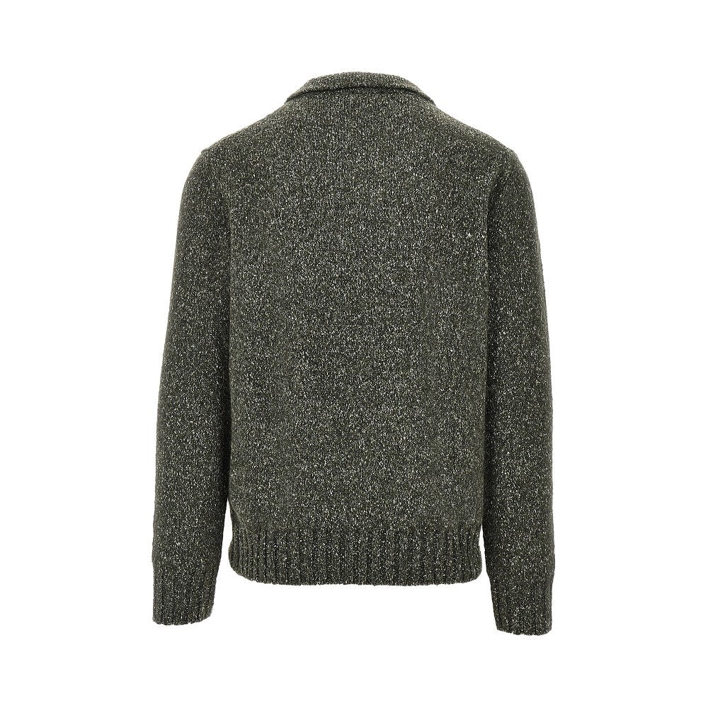 Pullover polo in misto alpaca