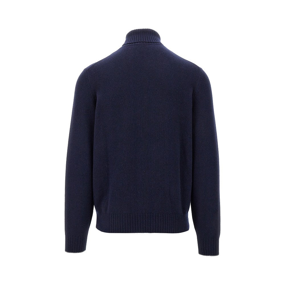 Pullover a collo alto in cachemire