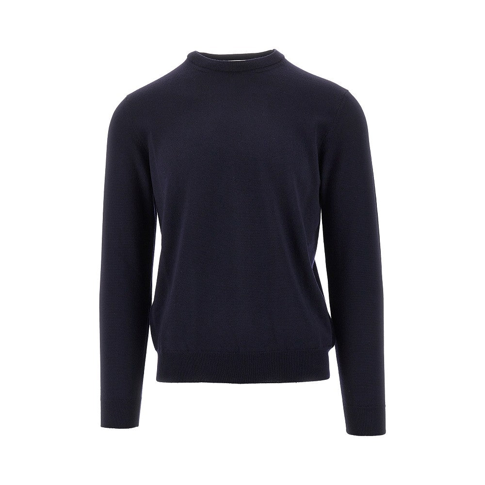 Pullover girocollo in lana merino