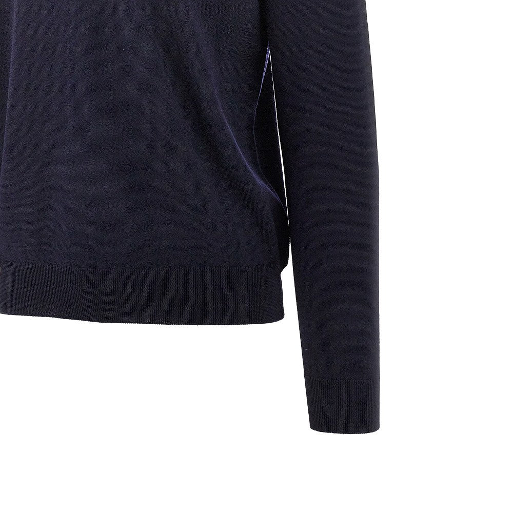 Pullover girocollo in lana merino