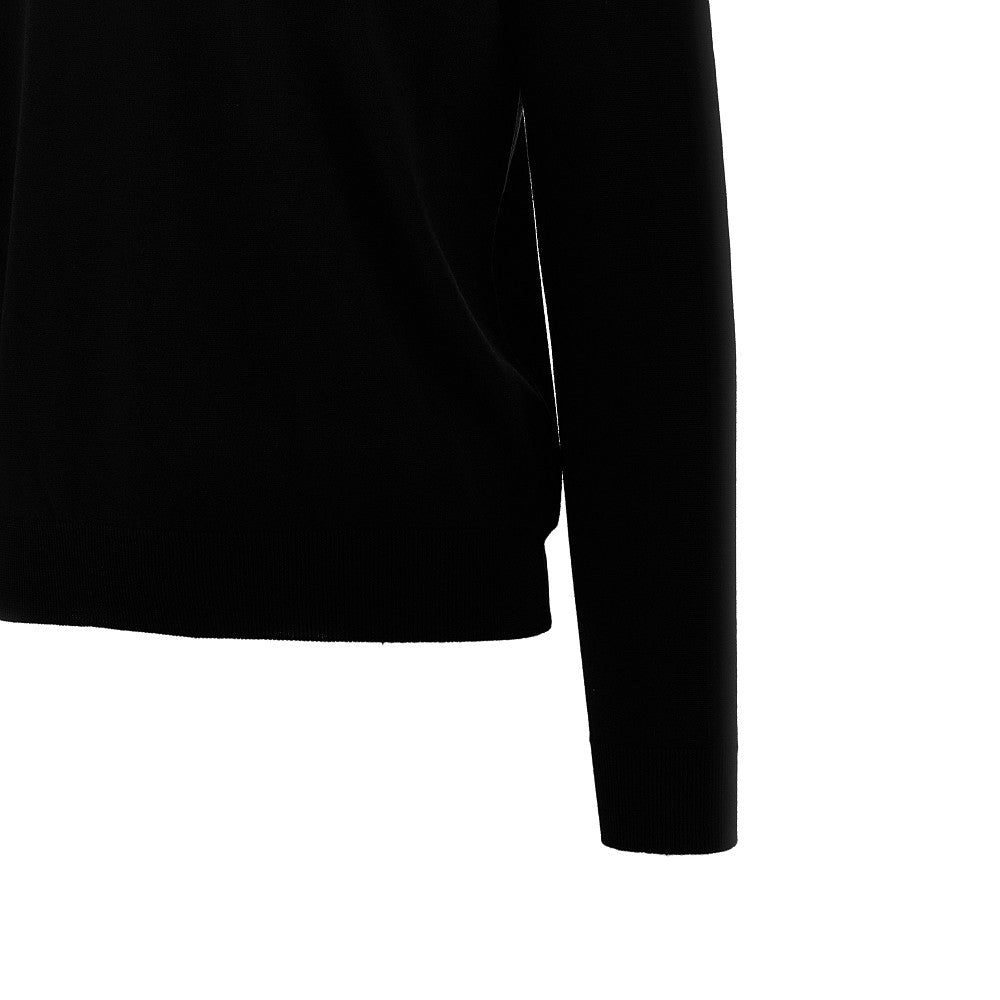 Pullover girocollo in lana merino