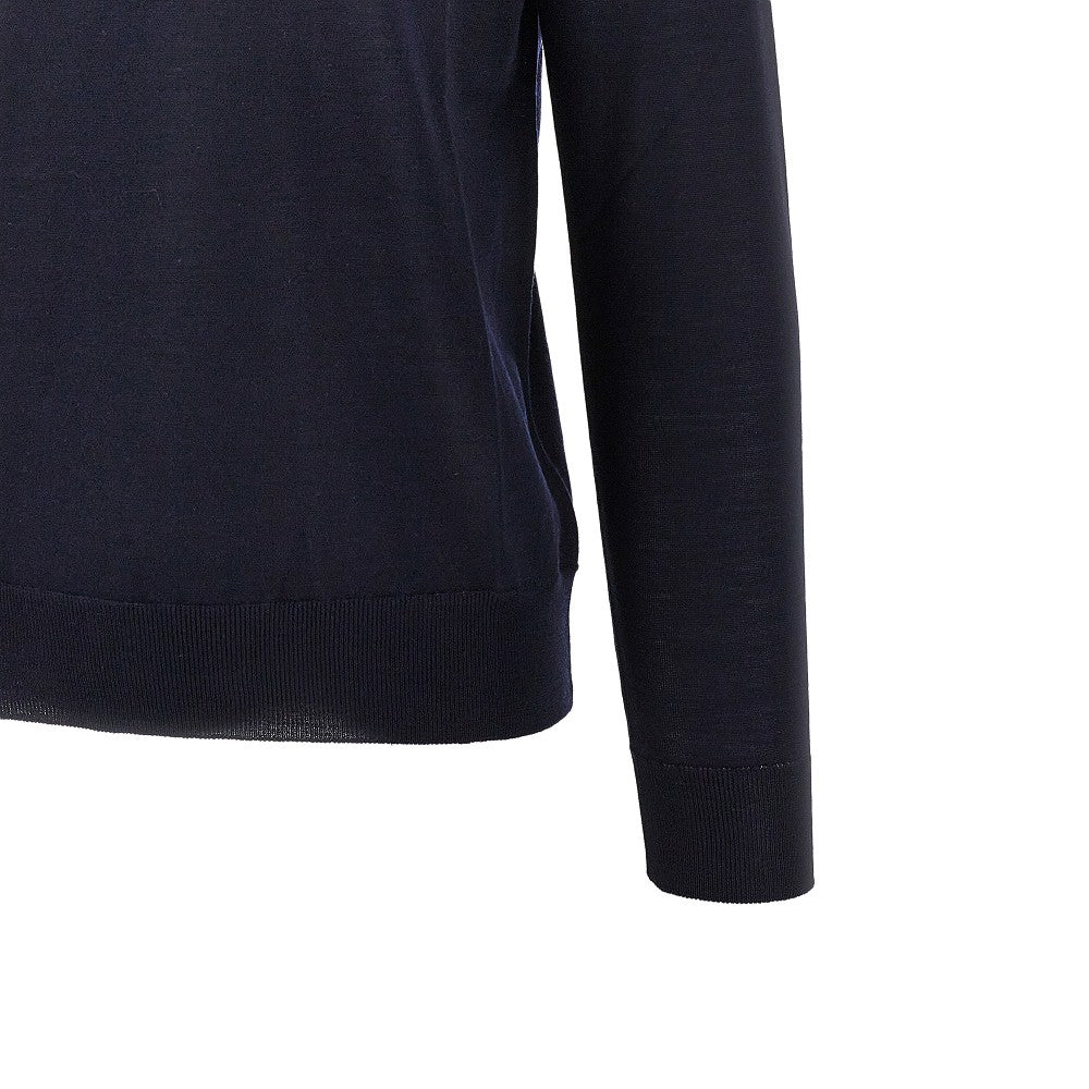 Pullover in maglia di lana e seta