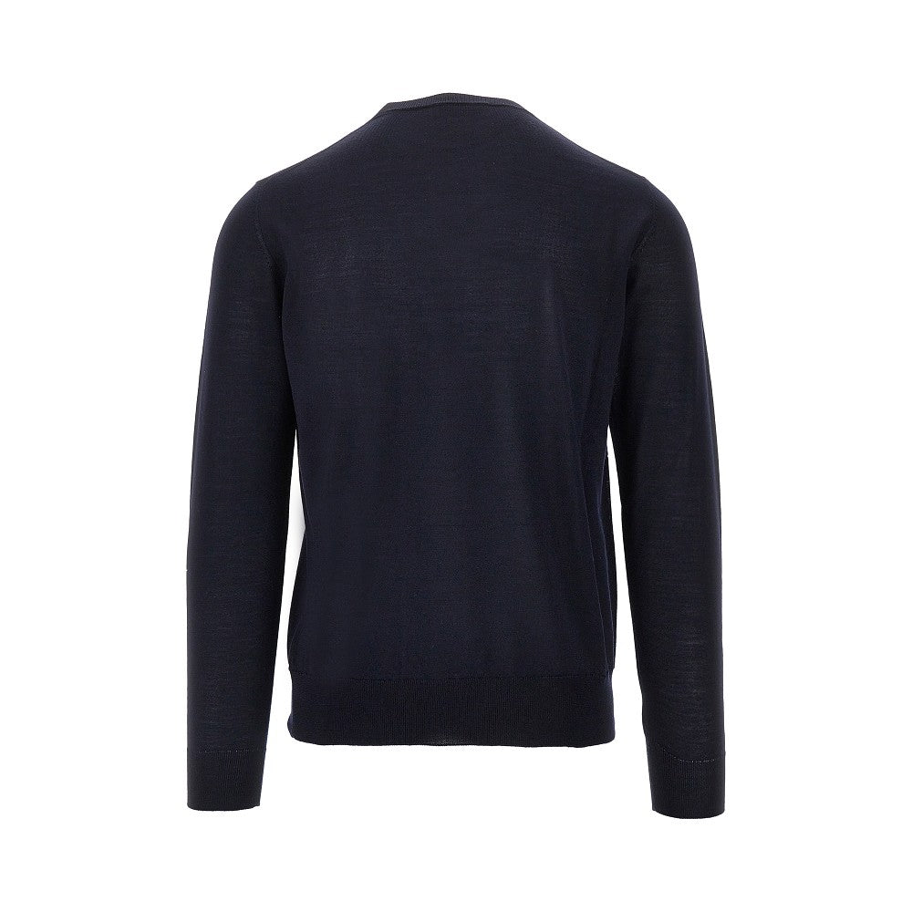 Pullover in maglia di lana e seta