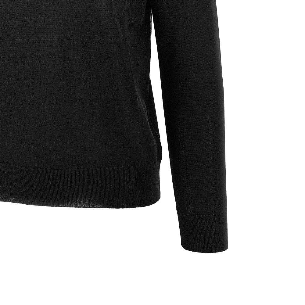 Pullover in maglia di lana e seta