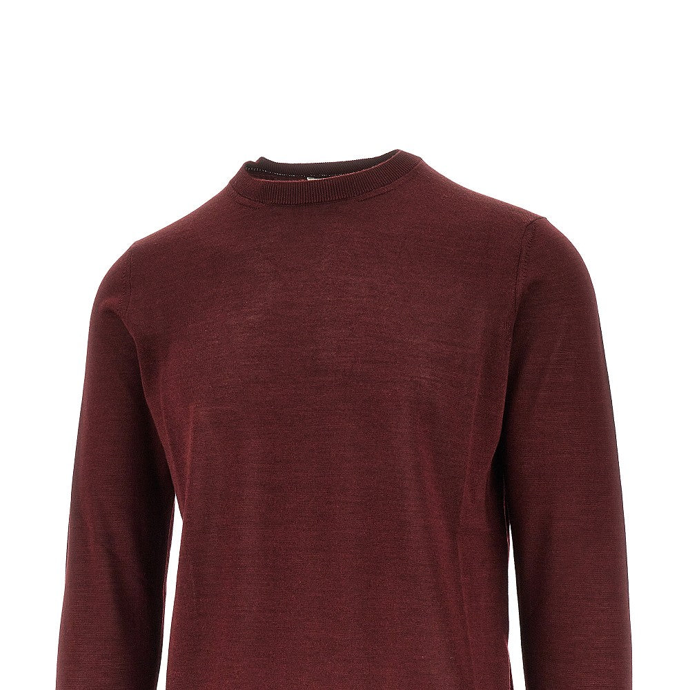 Pullover in maglia di lana e seta