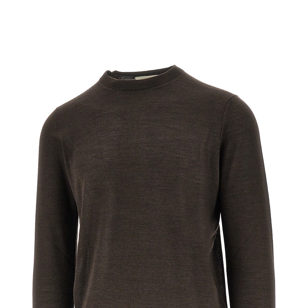Pullover in maglia di lana e seta