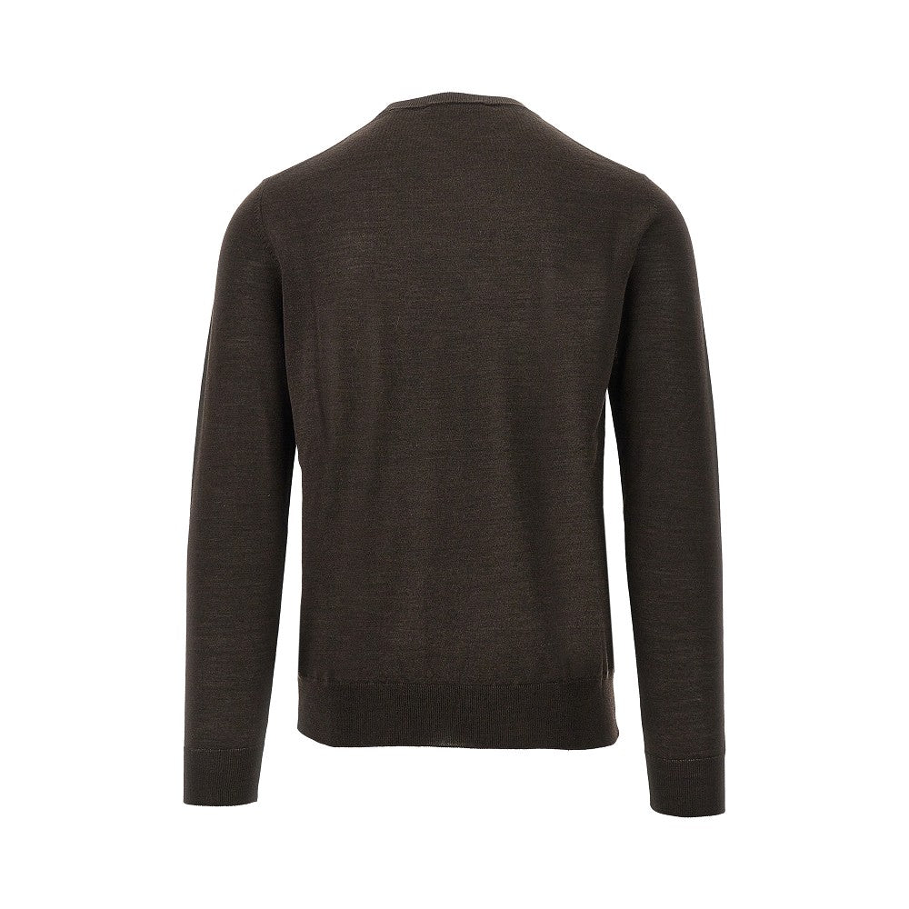 Pullover in maglia di lana e seta