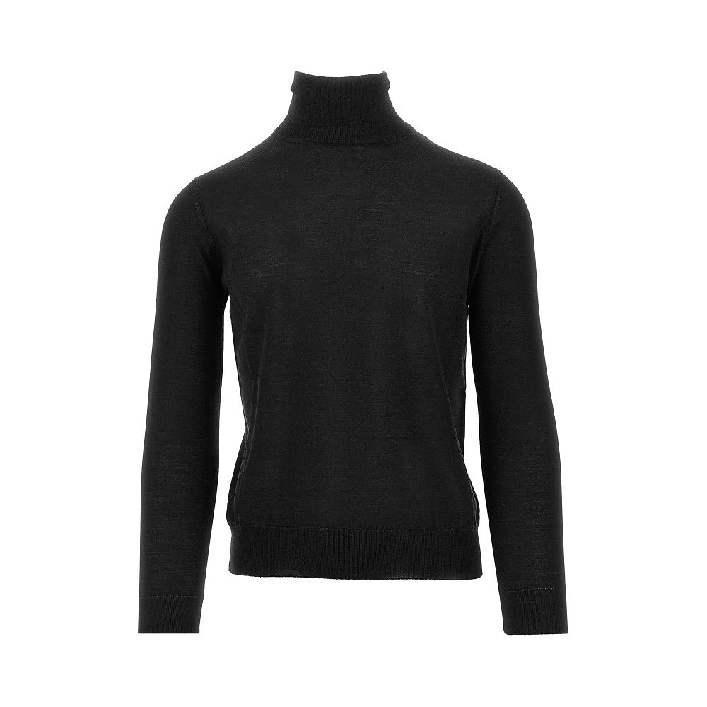 Dolcevita in maglia di lana e seta
