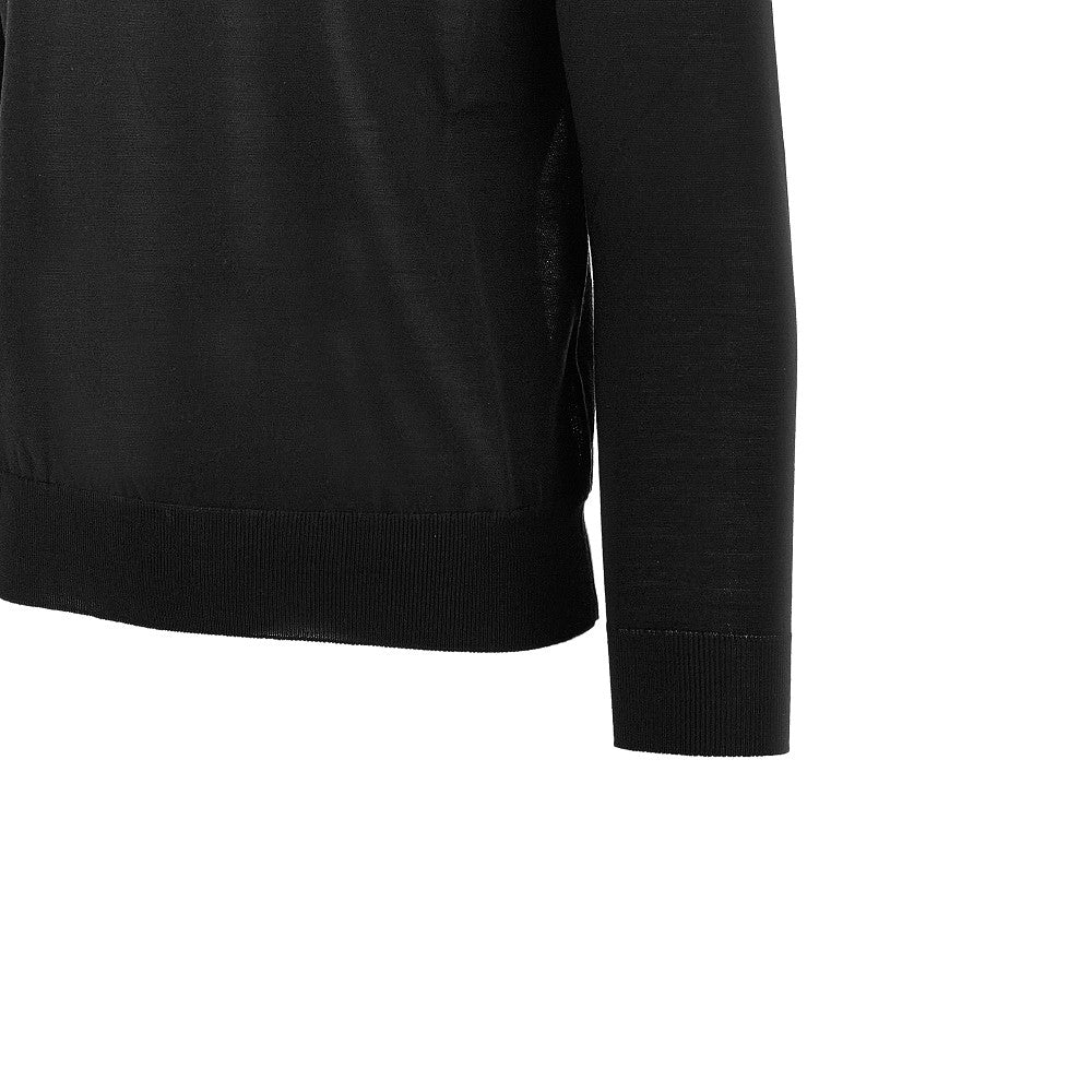 Dolcevita in maglia di lana e seta