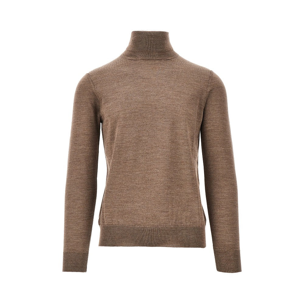 Dolcevita in maglia di lana e seta