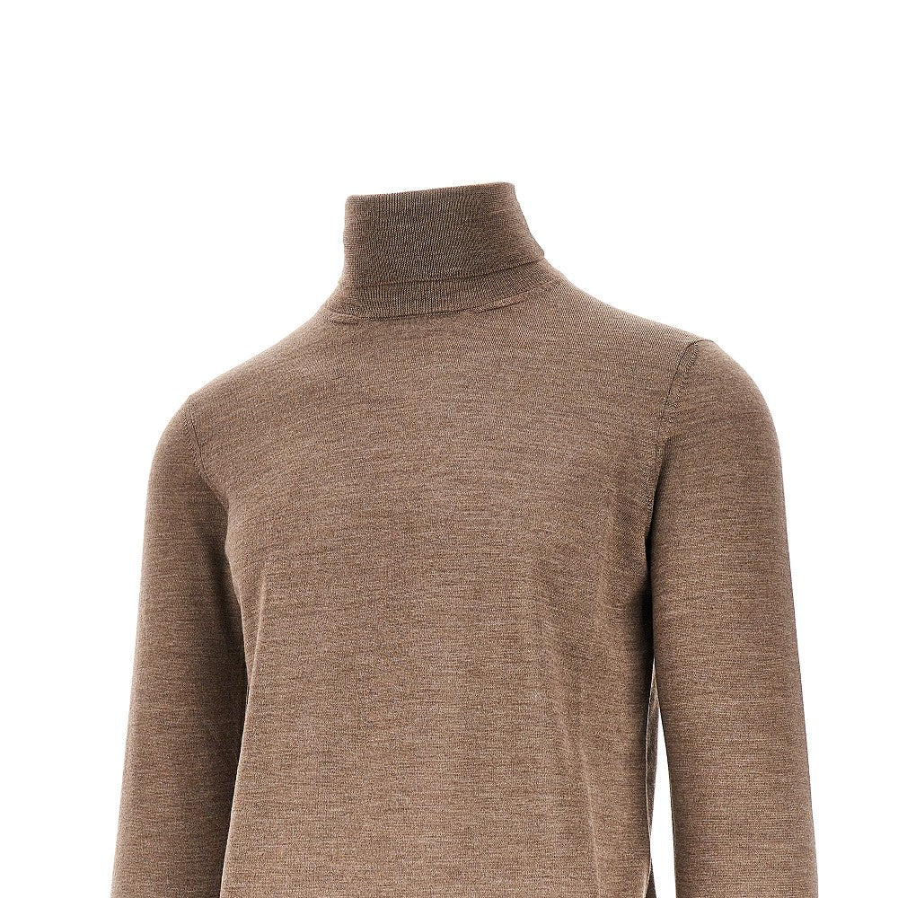 Dolcevita in maglia di lana e seta