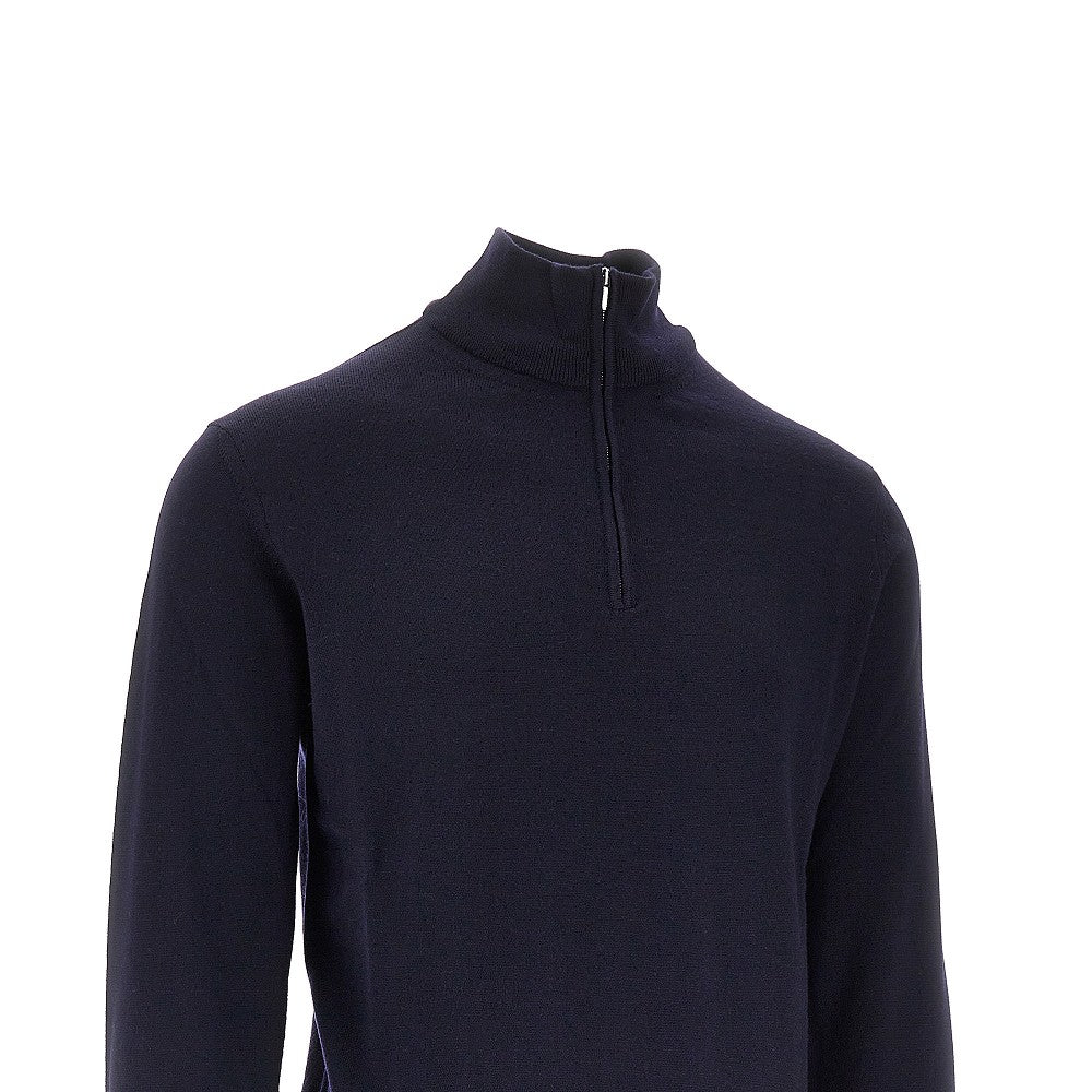 Merino wool half-zip sweater