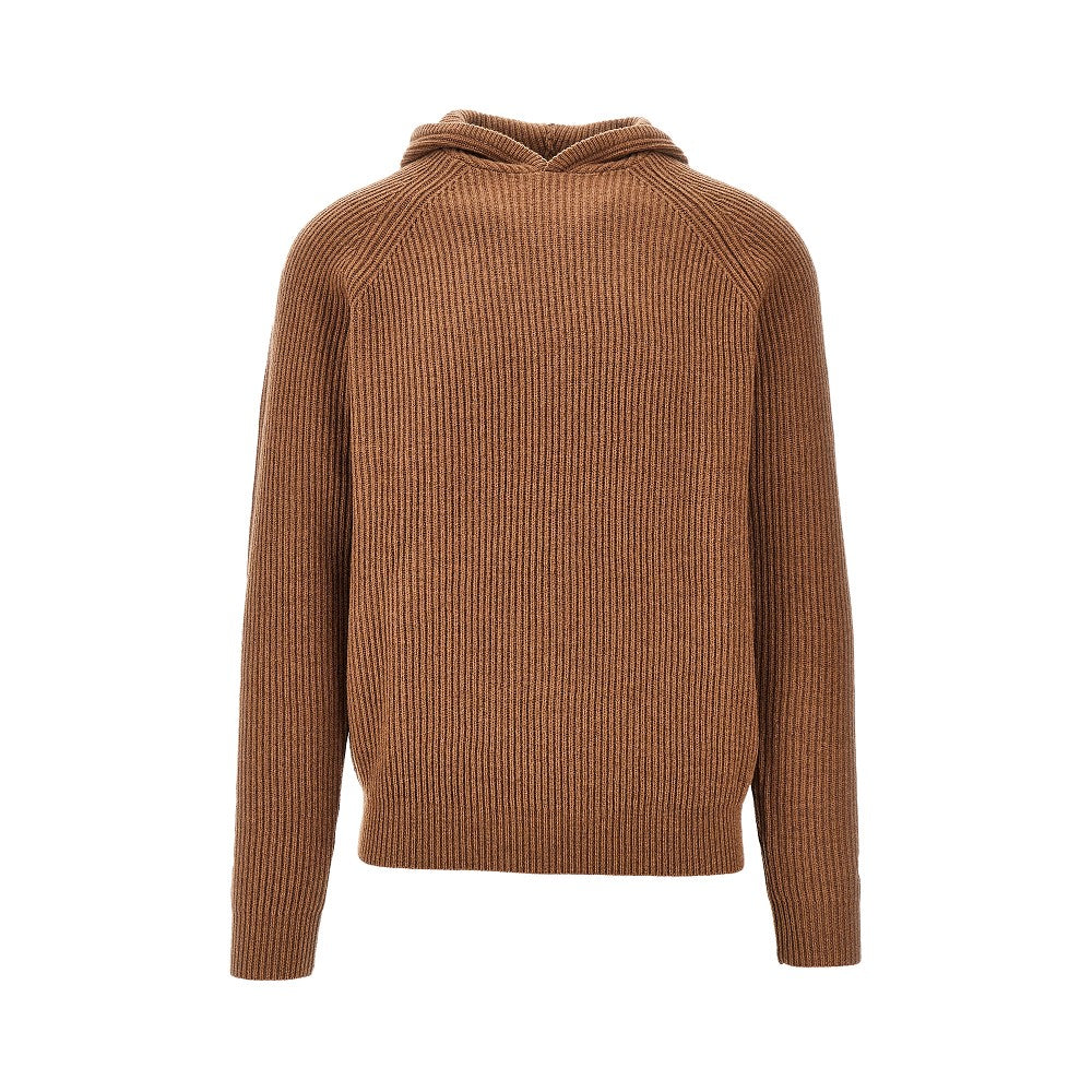 Merino wool hooded sweater