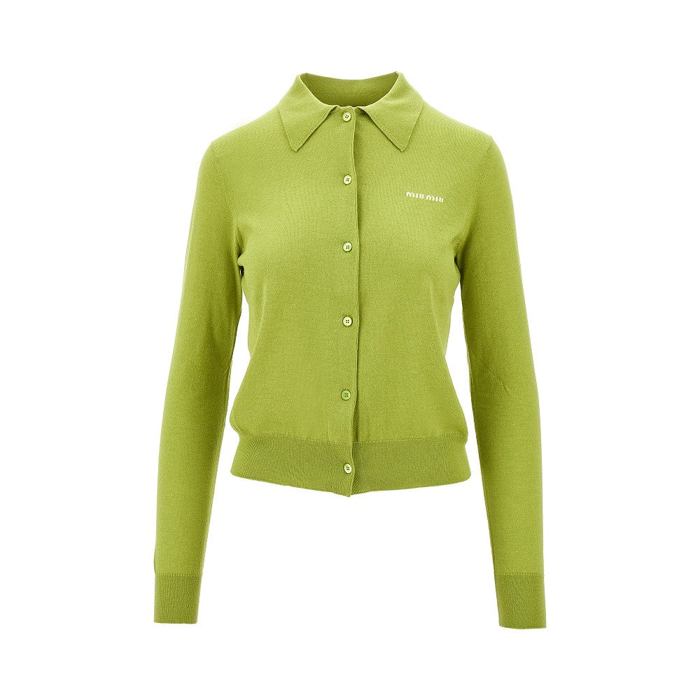 Cardigan in cachemire e seta