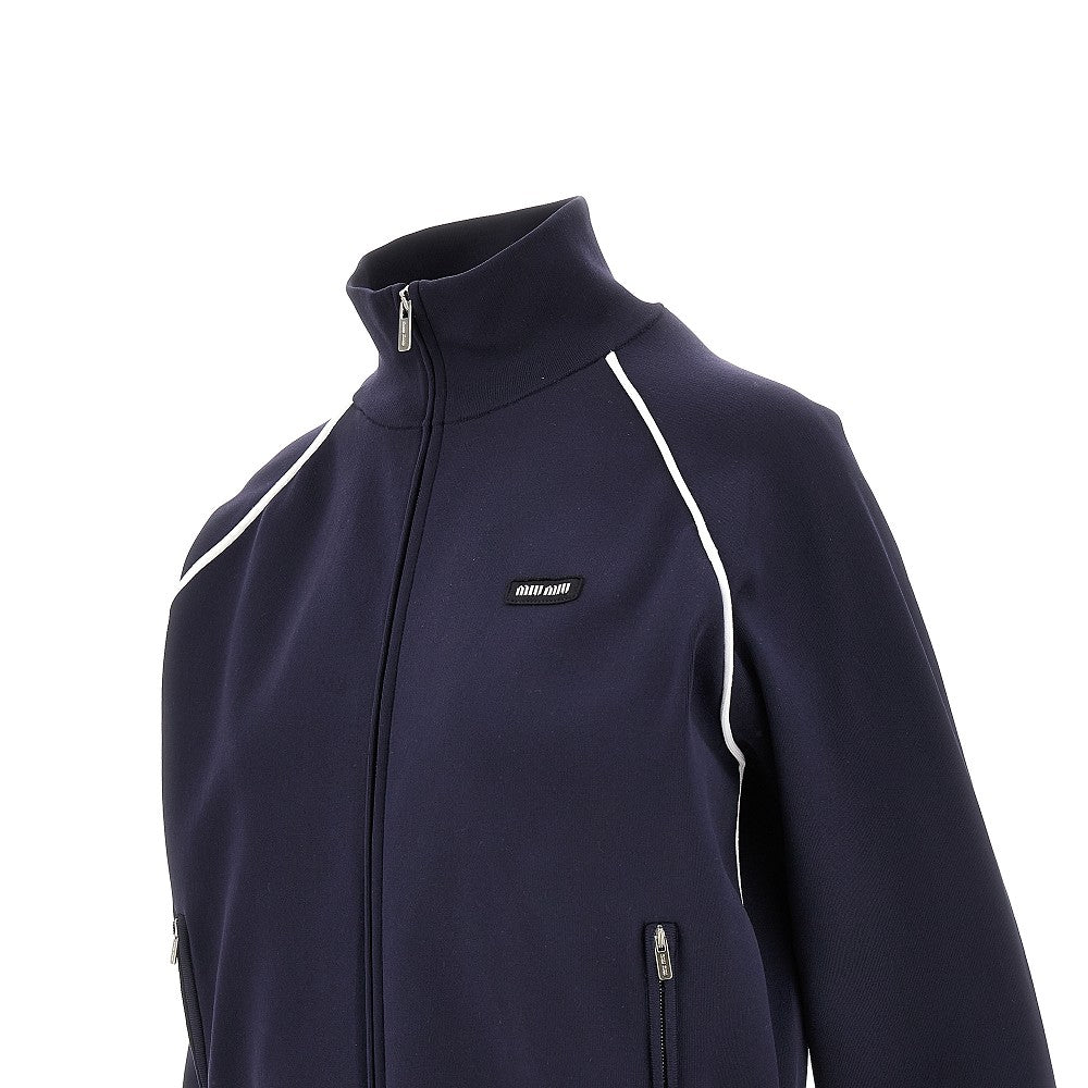 Felpa full-zip in maglia tecnica