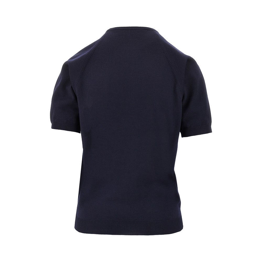 Pullover a manica corta in lana