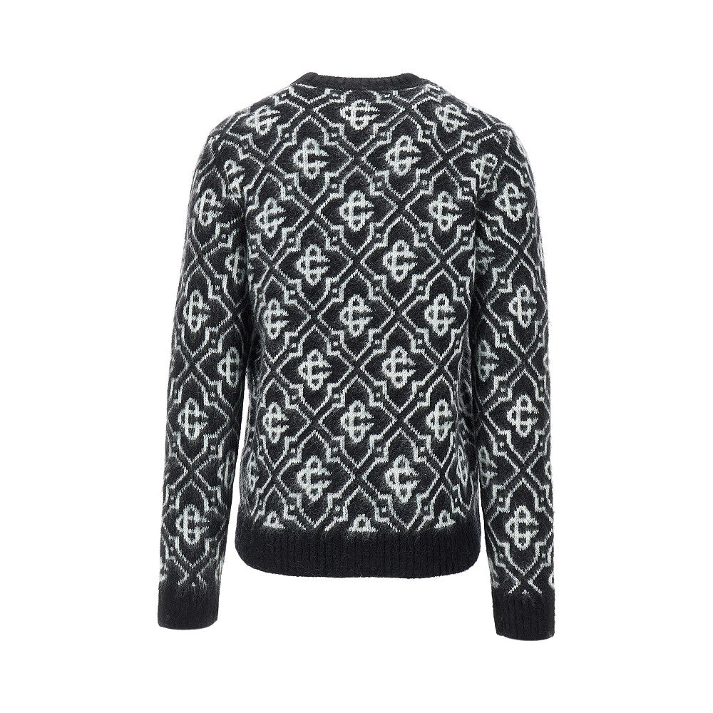 Monogram mohair-blend crewneck sweater