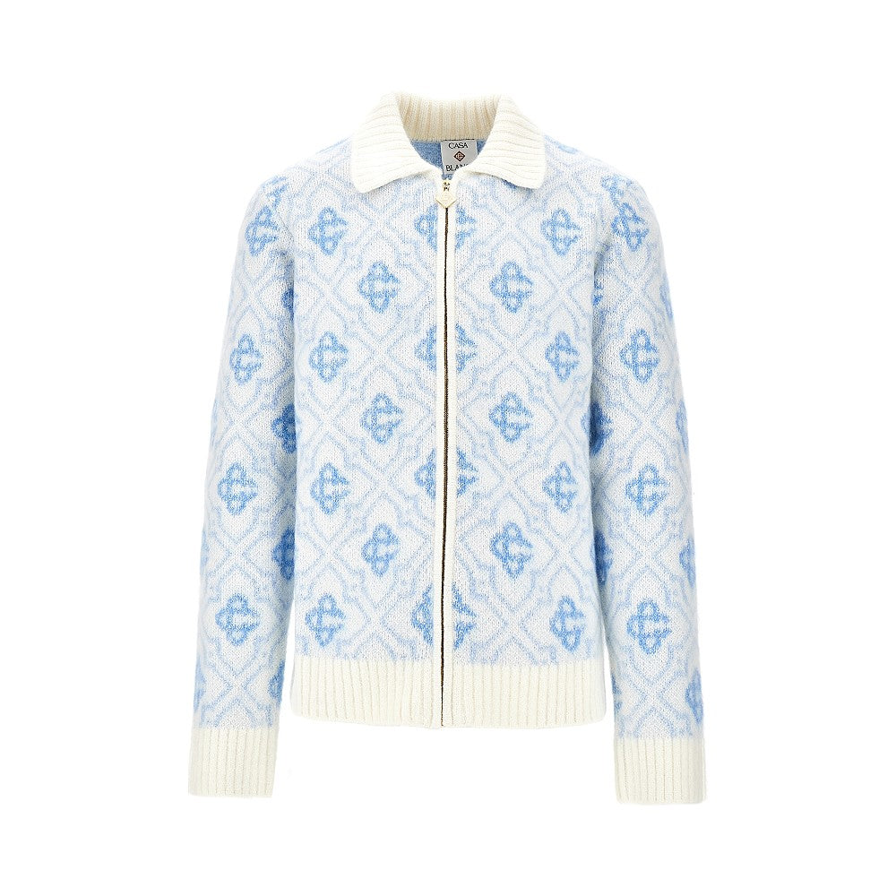 Cardigan full-zip in misto mohair Monogram