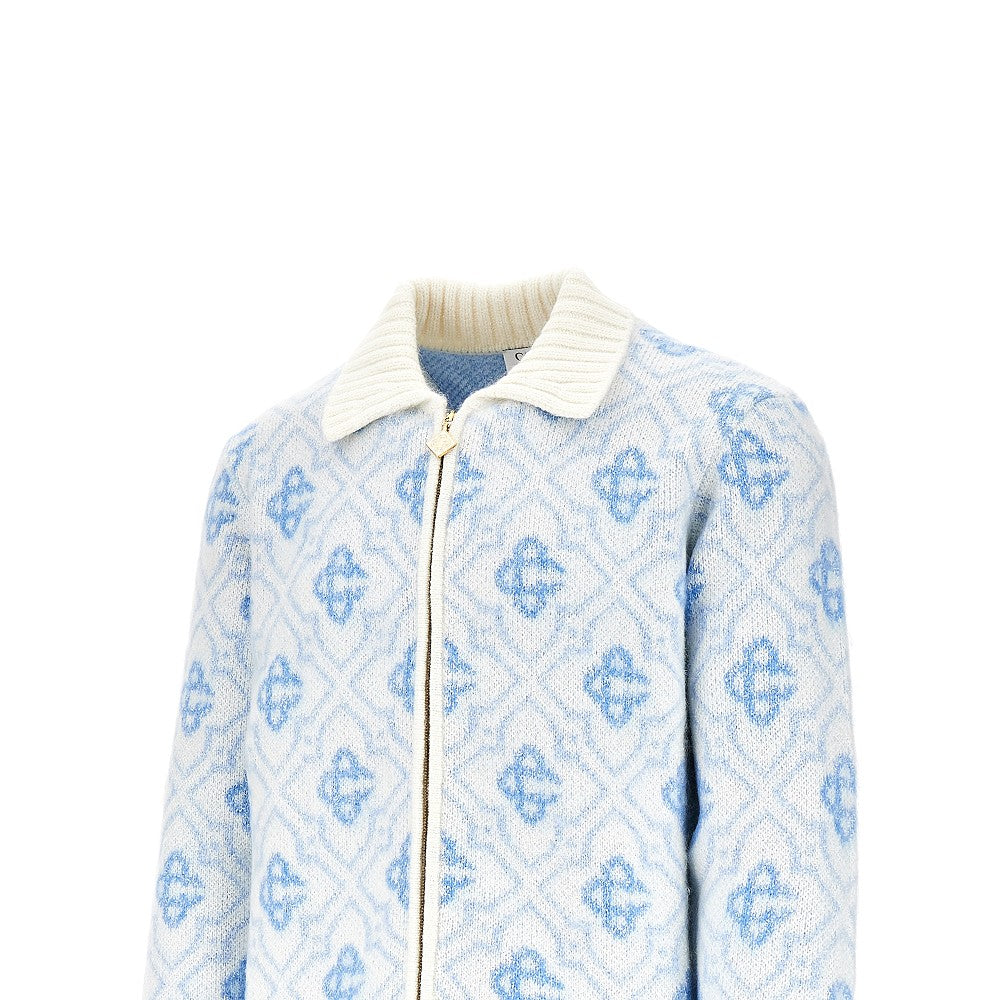 Cardigan full-zip in misto mohair Monogram
