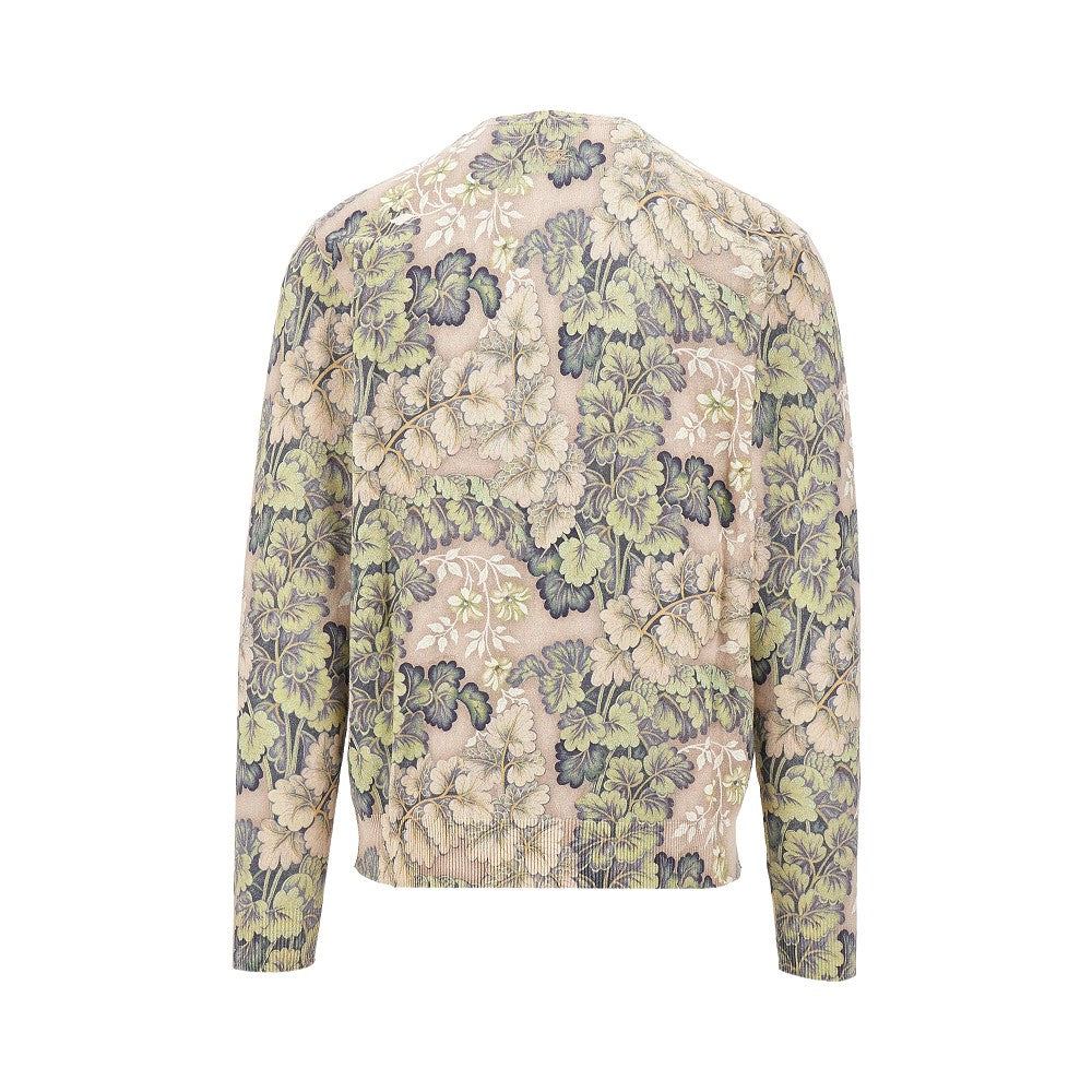 Pullover girocollo con motivo floreale