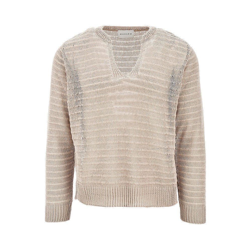 V- neck linen sweater