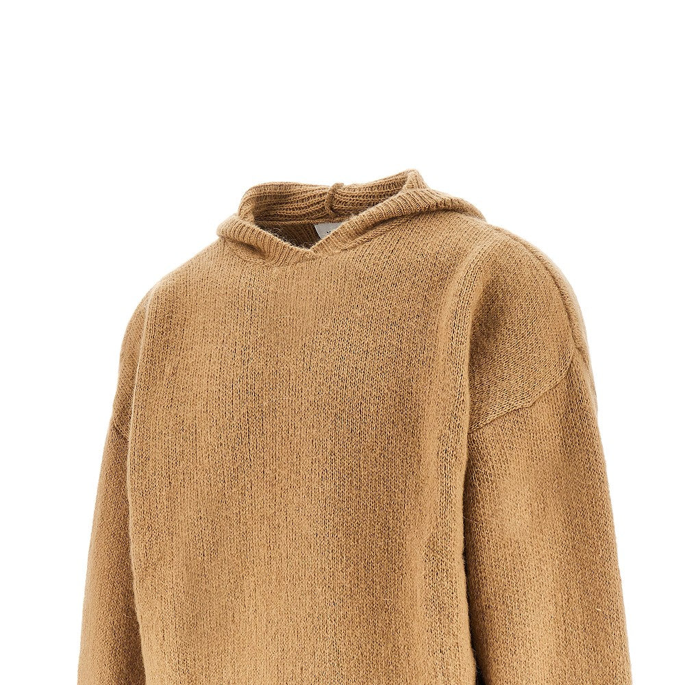 Mohair-blend hoodie