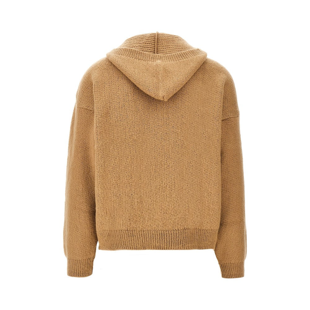 Mohair-blend hoodie