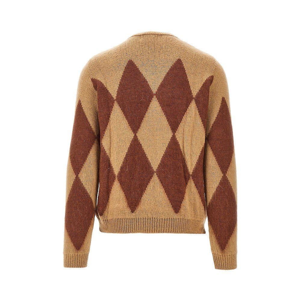 Lozenge mohair-blend sweater