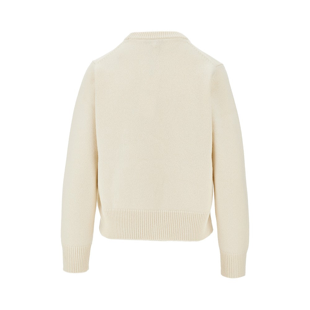 'Fox Head' inlay wool sweater