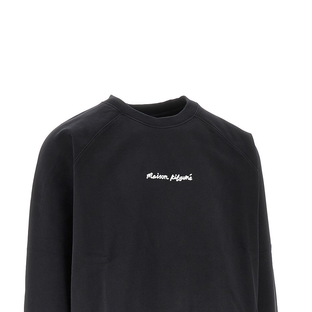 Logo embroidery oversized crewneck sweatshirt