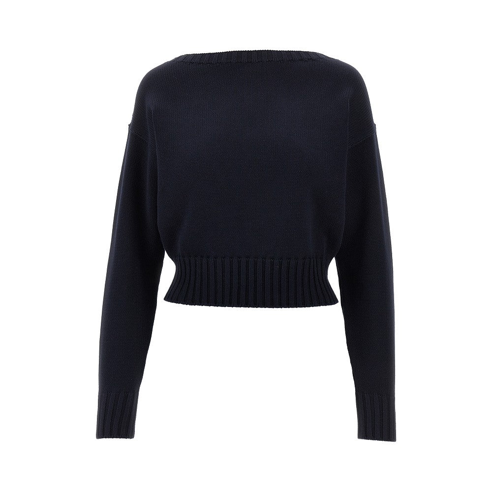 Cotton cropped sweater