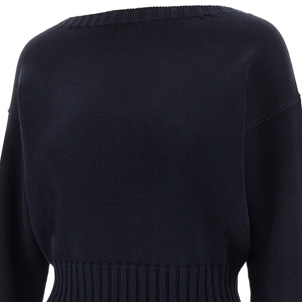 Cotton cropped sweater