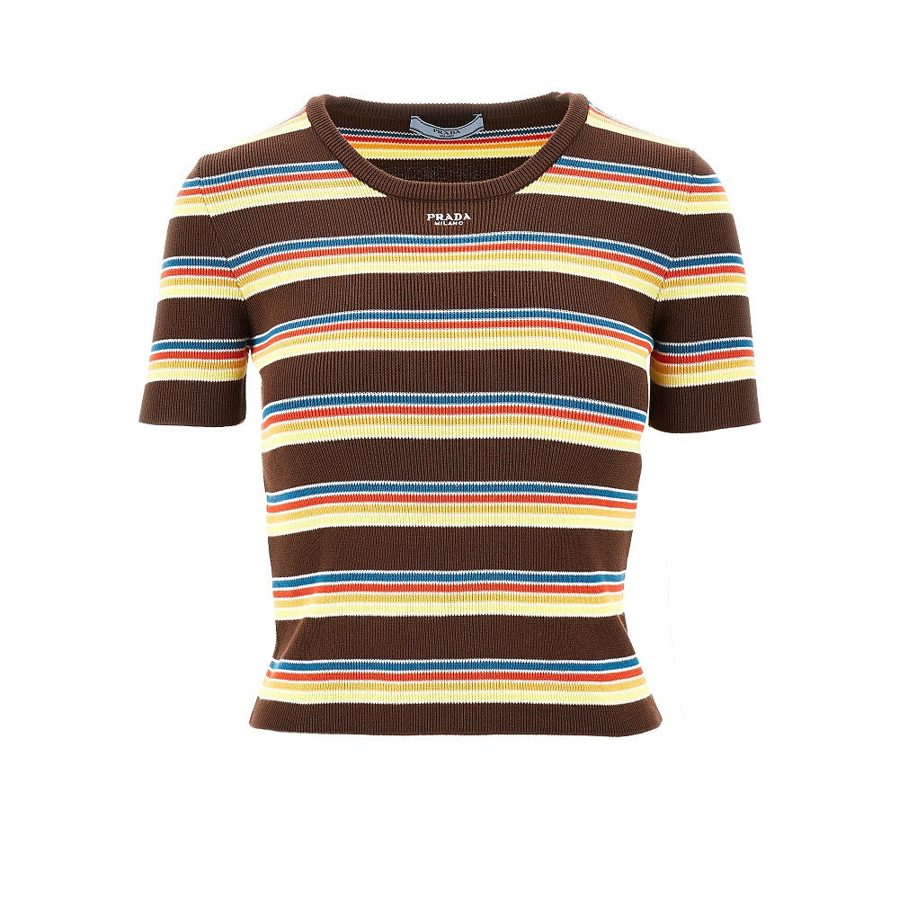 Striped knitted top