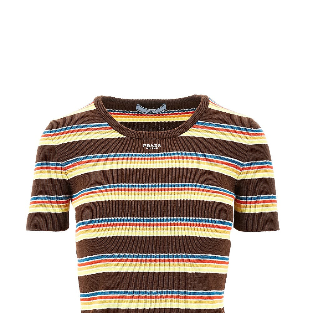 Striped knitted top