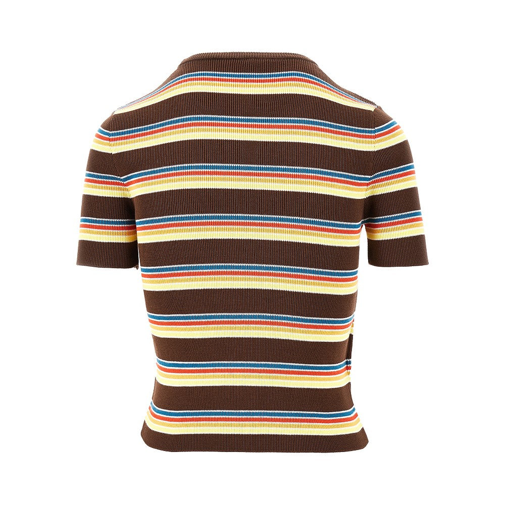 Striped knitted top
