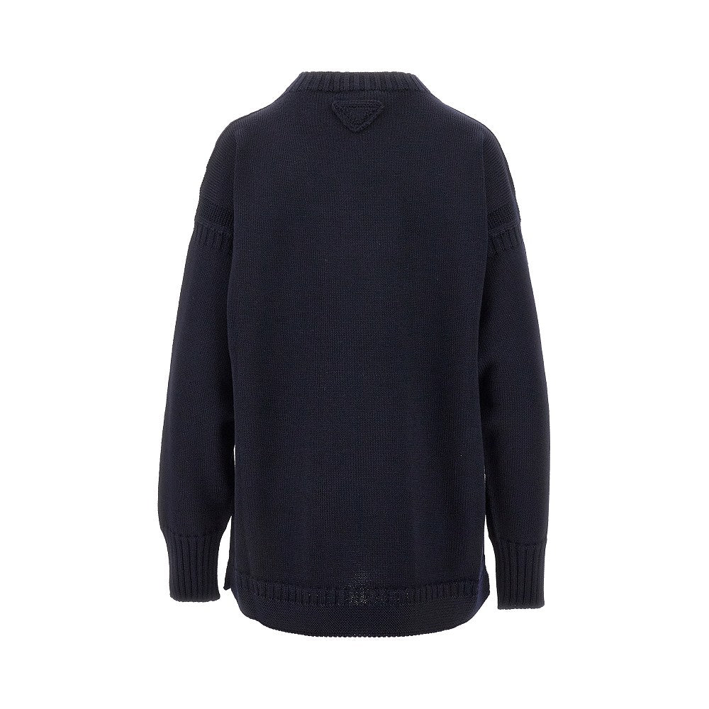 Pullover oversize con righe applicate