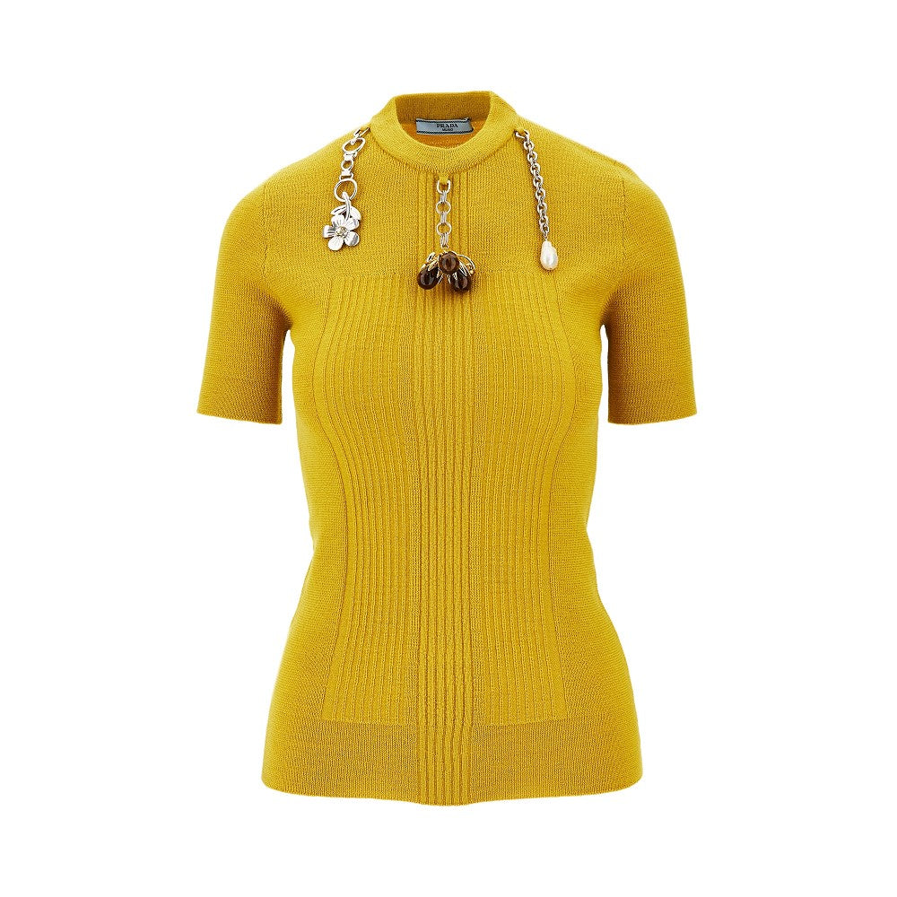 Wool top with charms