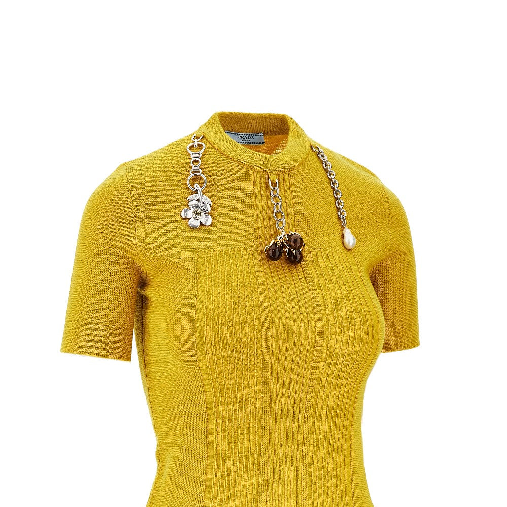 Wool top with charms