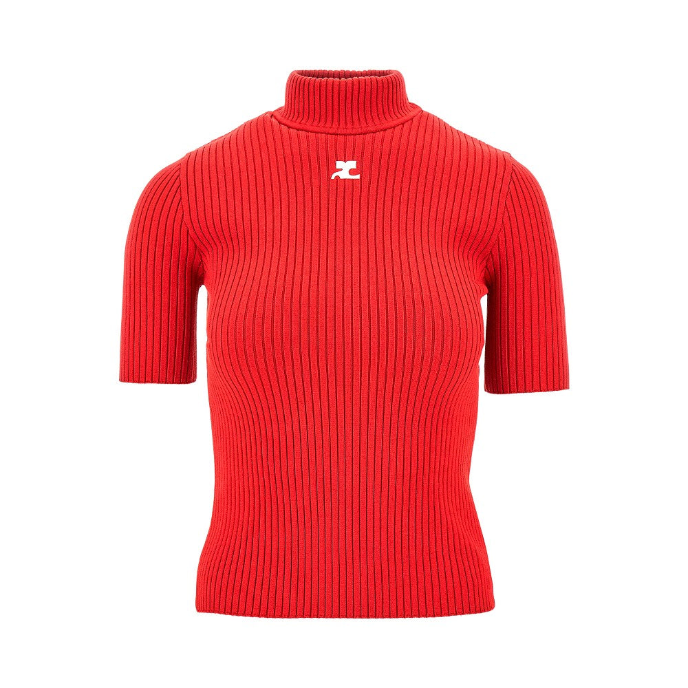 Pullover a costine 'Reedition' a manica corta