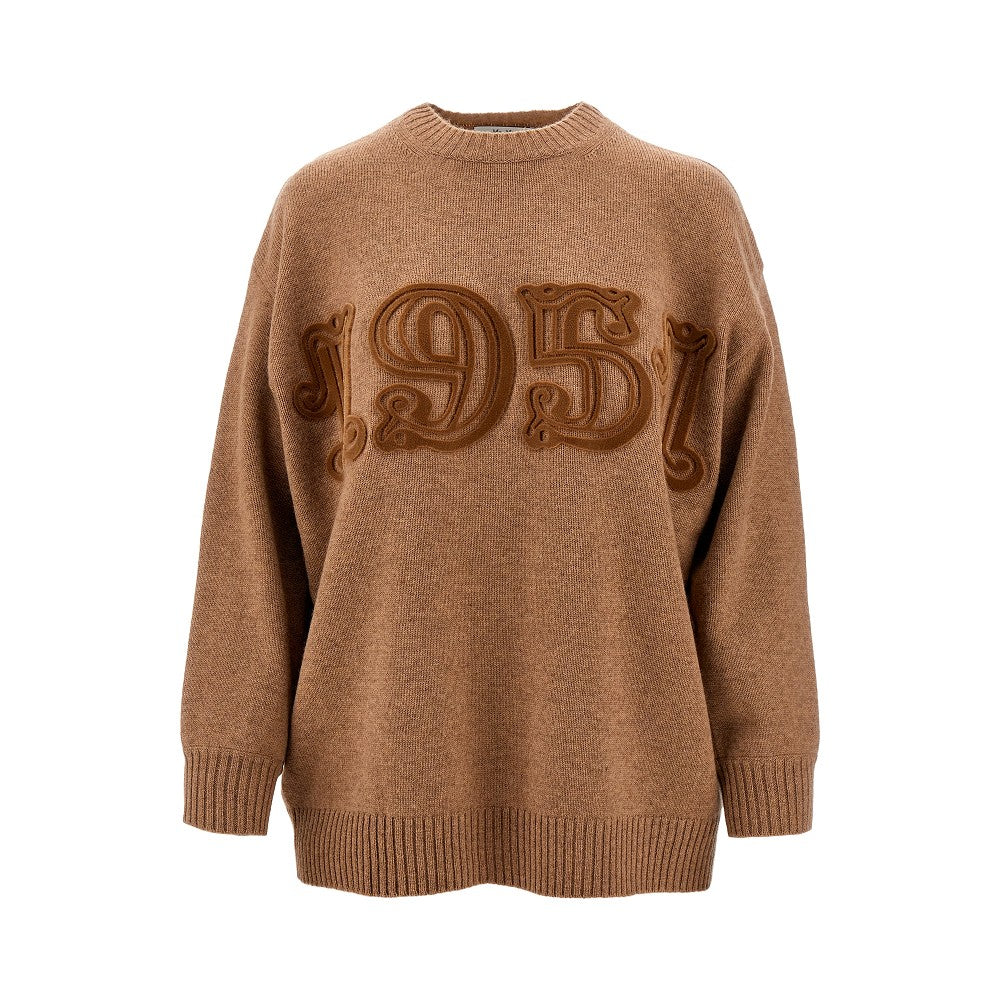 Sweater with sequinned embroidery