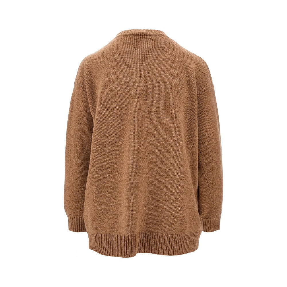 Sweater with sequinned embroidery