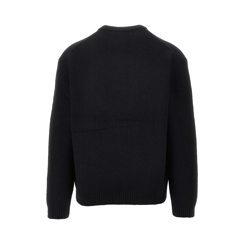 Pullover girocollo con intarsio 'Dressed Fox'