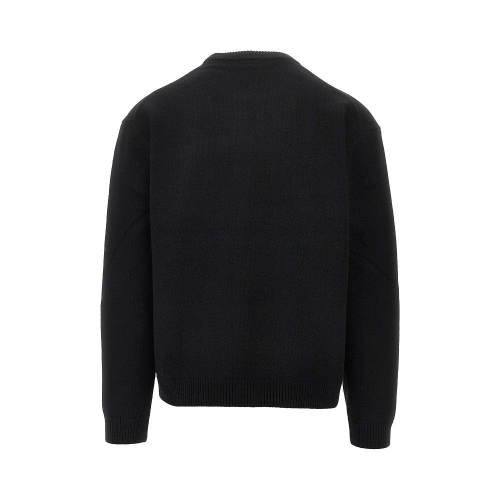 'Fox Head' inlay wool sweater