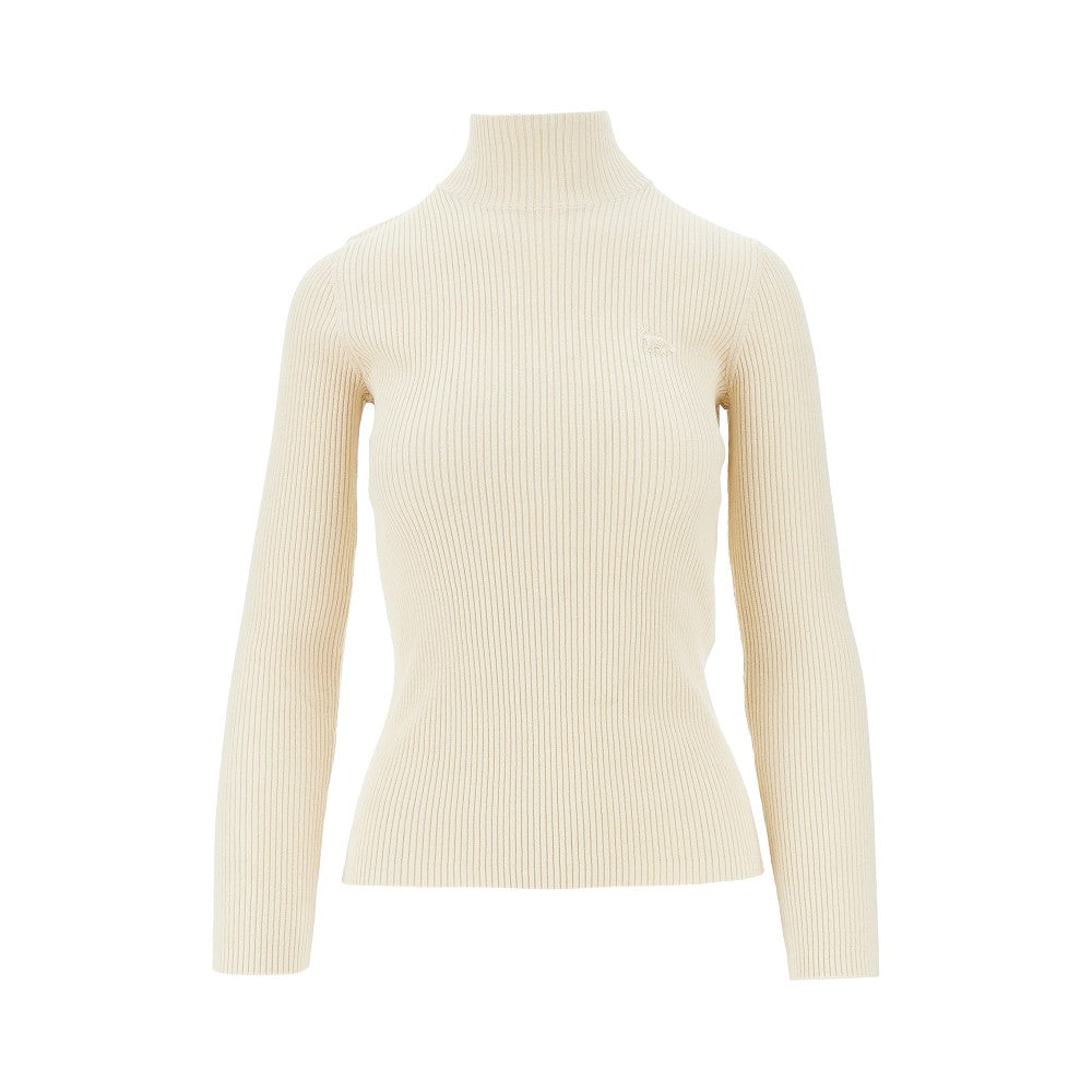 'Baby Fox' ribbed turtleneck sweater