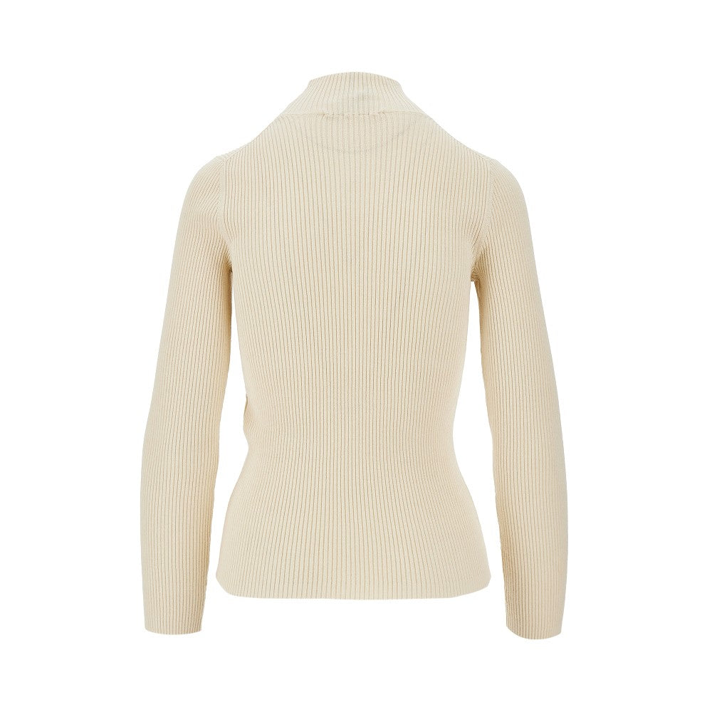 'Baby Fox' ribbed turtleneck sweater