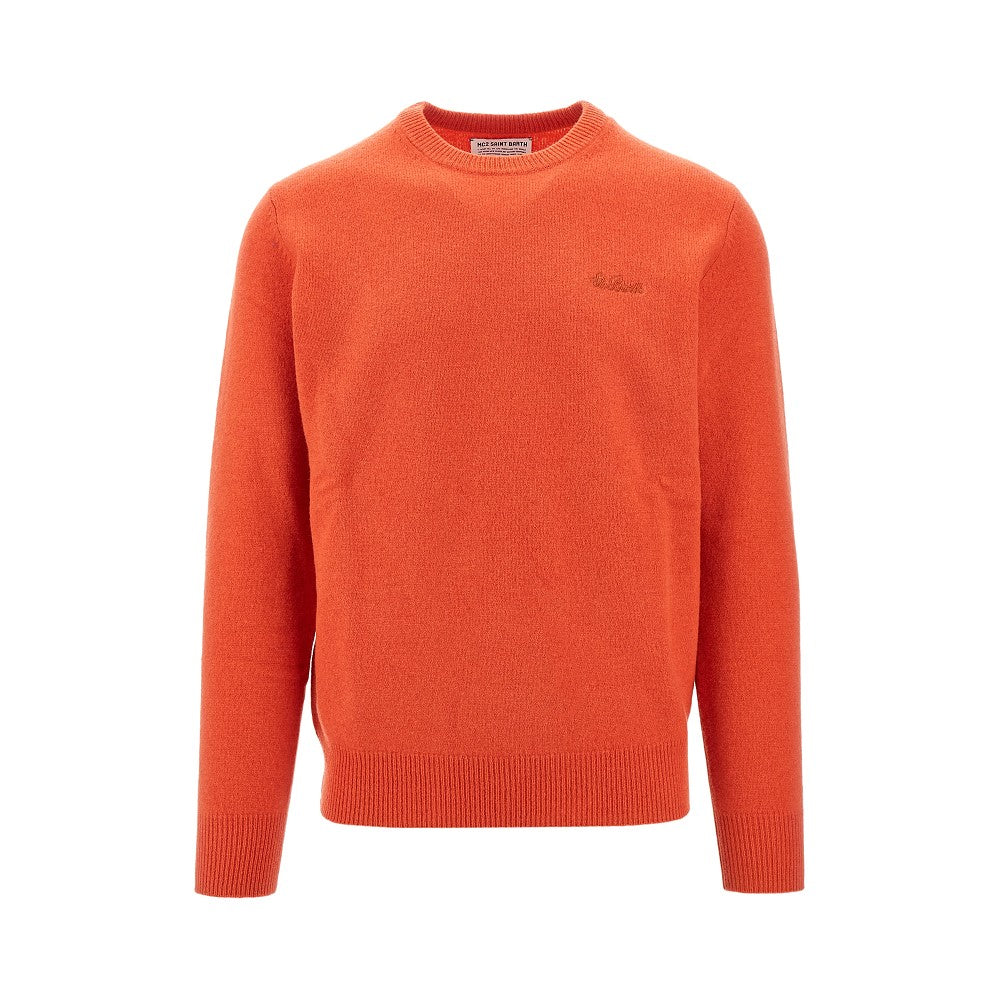 Pullover girocollo in lana d'agnello