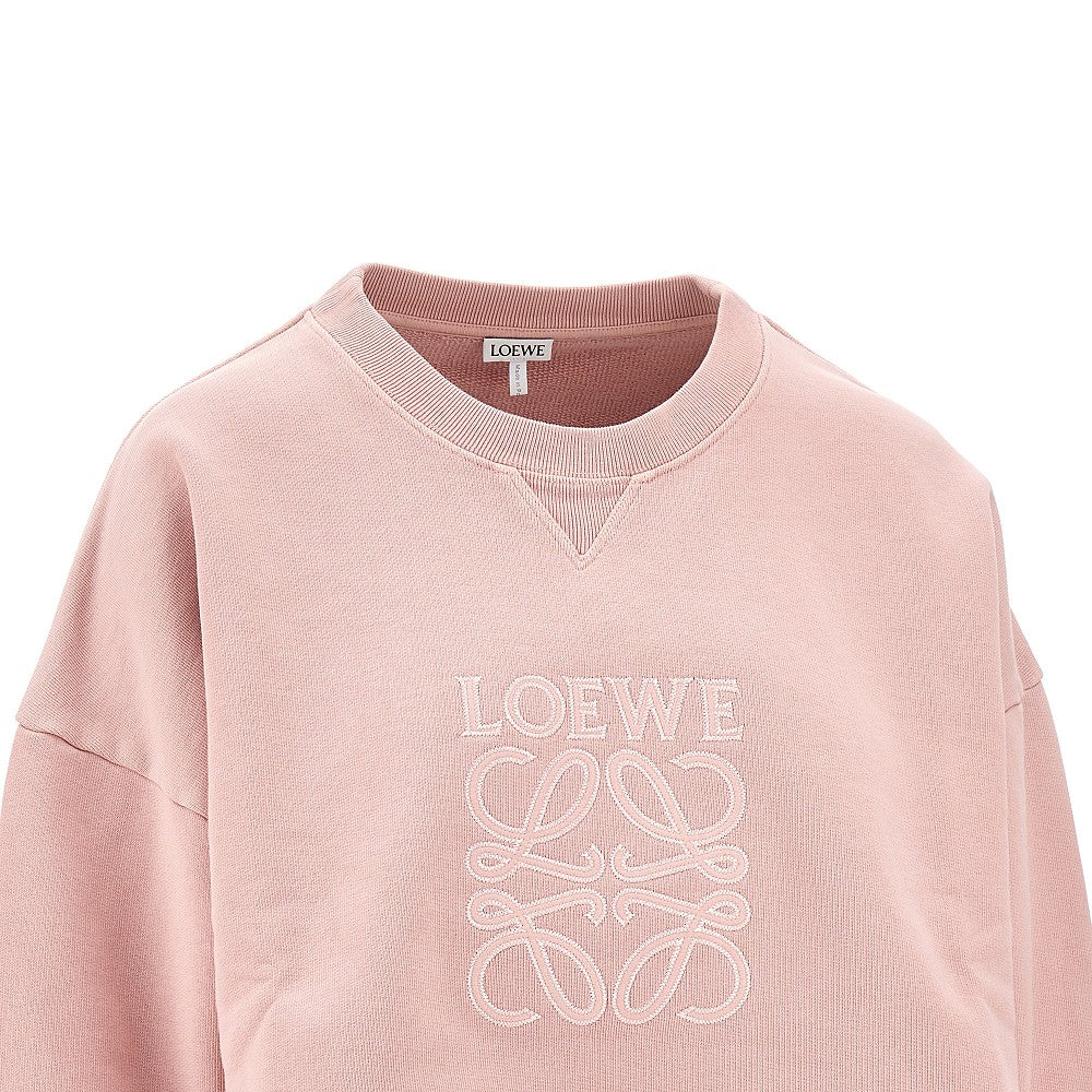 Anagram embroidery cropped sweatshirt